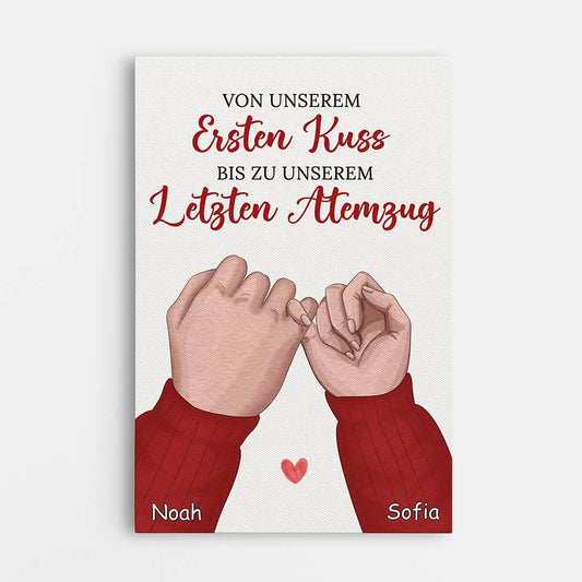 3739CGE1 von unserem ersten kuss bis zu unserem letzten atemzug personalisierte leinwand fur paareMockup1