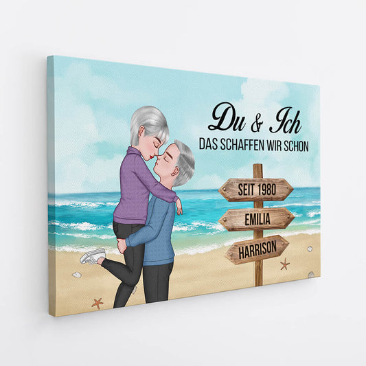 3741CGE2 du und ich wir schaffen das personalisierte leinwand fur paare zum jahrestag