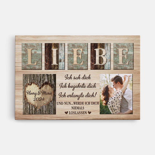 3749CGE1 liebe ich sah dich ich begehrte dich ich erlangte dich personalisierte leinwand fur paare zum jahrestag 3749c