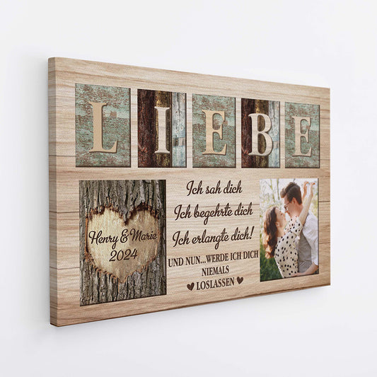 3749CGE2 liebe ich sah dich ich begehrte dich ich erlangte dich personalisierte leinwand fur paare zum jahrestag 3749c