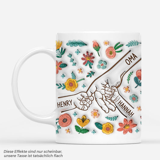 3755MGE1 mama kinder wenige blumen personalisierte tasse mit 3d inflated effekt fur mamas 3755M5I5A_6b31ba6a 10b2 4e7e a2cf 37a642756640