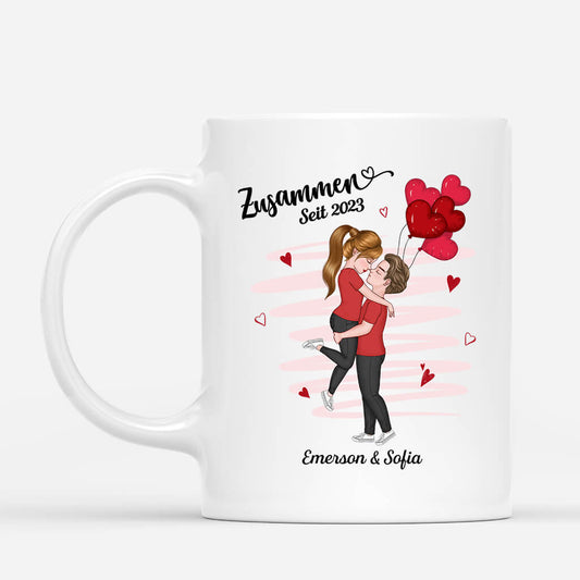 3760MGE1 zusammen seit personalisierte tasse zum jahrestag fur paare 3760M3I8G