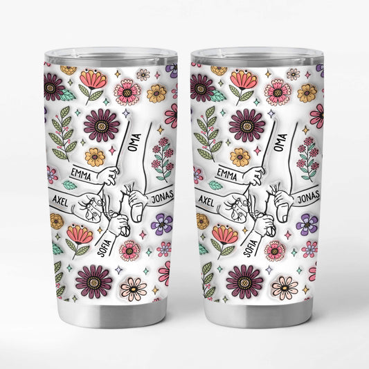 3764TGE1 3d druck effekt oma kinder pflanze personalisierter thermobecher 20oz fur omas 3764T6T5A