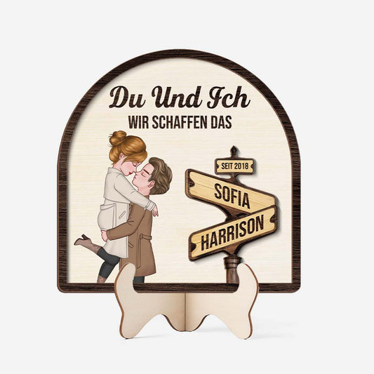 3768QGE1 du und ich wir schaffen alles strassenschilder holztafel personalisiert paar 3768Q5I5G