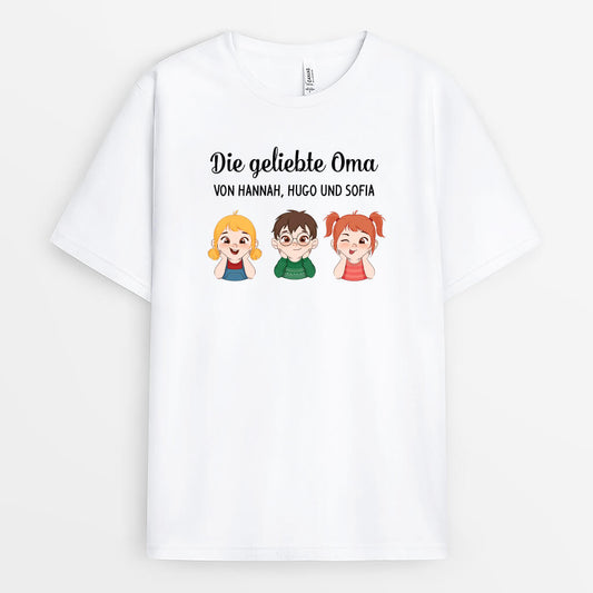 3777AGE1 die geliebte oma von personalisiertes t shirt fur omas 3777A
