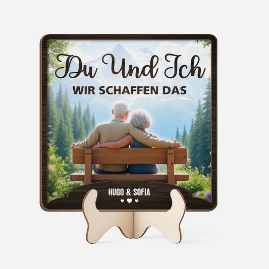 3781QGE1 du und ich wir schaffen alles holztafel personalisiert paar 3781Q5E5G