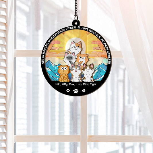 3788UGE2 guten morgen menschlicher diener sonnenfanger personalisiert katzen 3788U6I5D