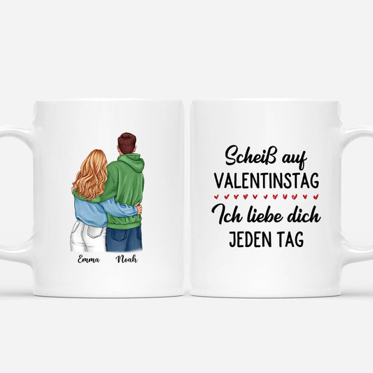 3791MGE1 scheiss auf valentinstag ich liebe dich jeden tag lustiege tasse fur paare 3791M9H5G