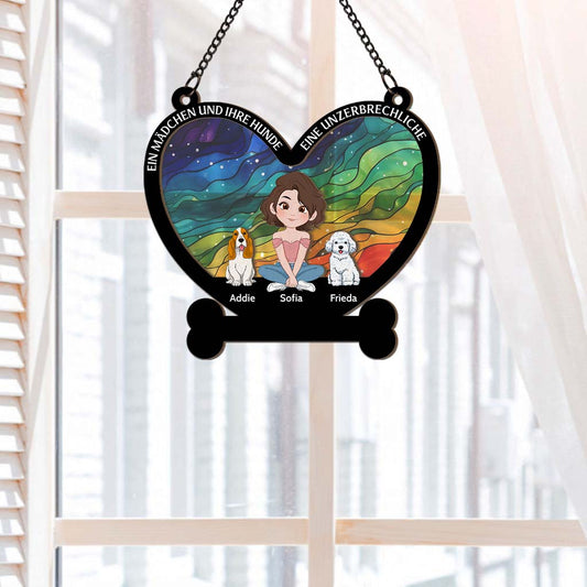 3811UGE2 einfach ein madchen und ihr hund sonnenfanger personalisiert hund 3811U3E8C