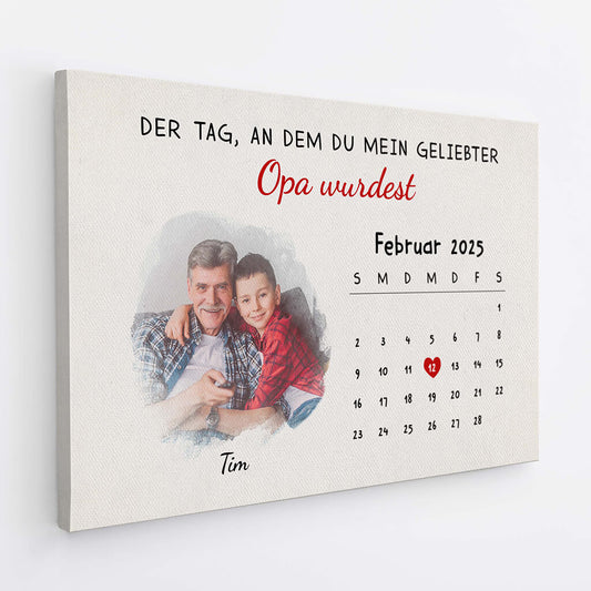 3814CGE2 der tag an dem du meine geliebte oma wurdest kalender personalisierte leinwand fur omas mit foto 3814CTE5A