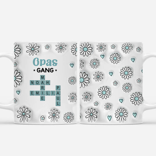 3848MGE2 3d inflated effekt opas papas bande kreuzwortratsel personalisierte tasse fur manner 3848M