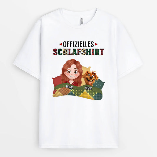 3851AGE1 offizielles schlafshirt cartoon personalisiertes t shirt fur hundeliebhaber 3851A6M0C