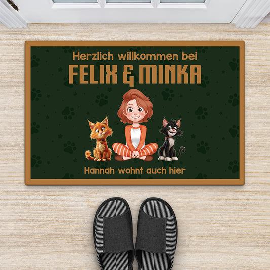 3859DGE2 herzlich willkommen bei lustige fussmatte fur katzenliebhaber personalisiert 3859D5I0D_e4820a18 d0ac 4250 8dfe 91ec7c18cd26