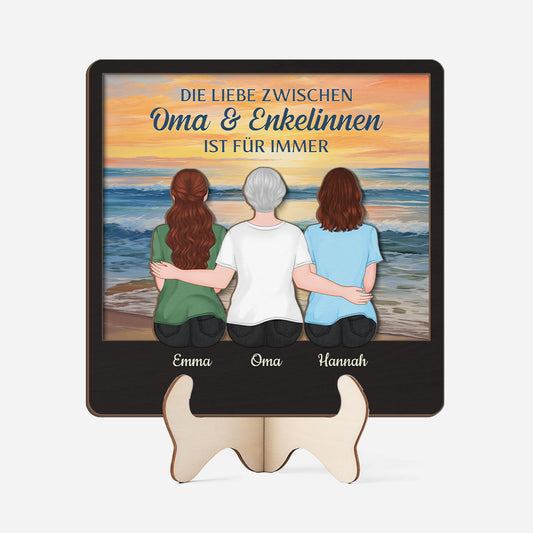 3864QGE1 die liebe zwischen ist fur immer personalisierte holztafel fur omas mamas 3864QKI7A