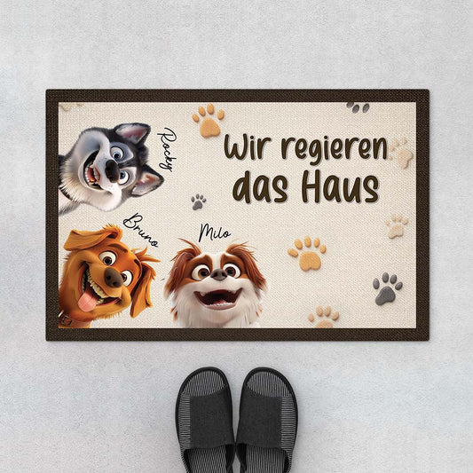 3885DGE1 wir regieren das haus hunde 3d personalisierte fussmatte fur hundeliebhaber 3885D6M5C_61038537 69e2 4412 88a7 d84df9b222bd
