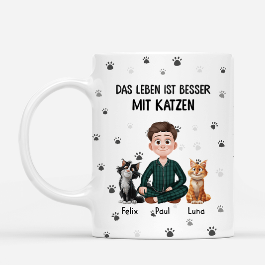 3903MGE1 das leben ist besser mit katzen katzen tasse personalisiert_ 3903M5N0D