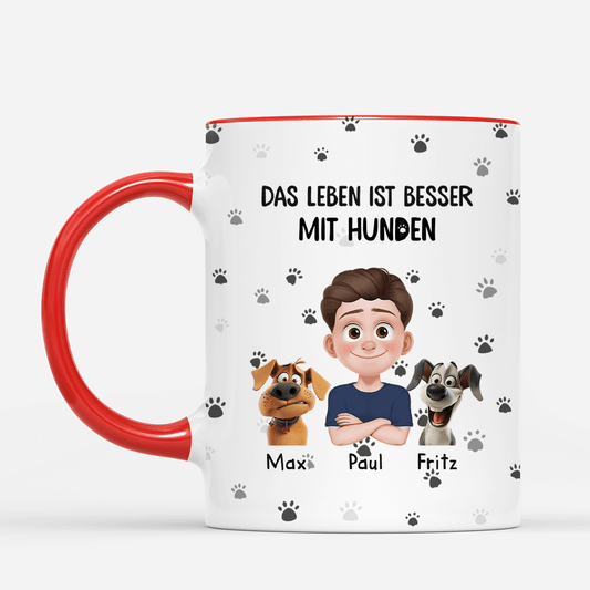 3903MGE2 das leben ist besser mit hunden personalisierte tasse hund_ 3903M5N0C