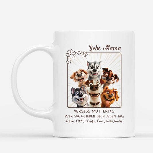 3922MGE1 wir wau lieben dich jeden tag 3d personalisierte tasse fur hundeliebhaber 3922M8H5C