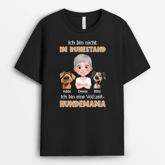 3933AGE1 ich bin vollzeit hundemama personalisierte hunde t shirts 3933A6M0C