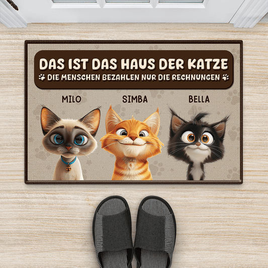 3940DGE2 das ist das haus der katze personalisierte fussmatte fur katzenliebhaber lustig 3940D9N5D