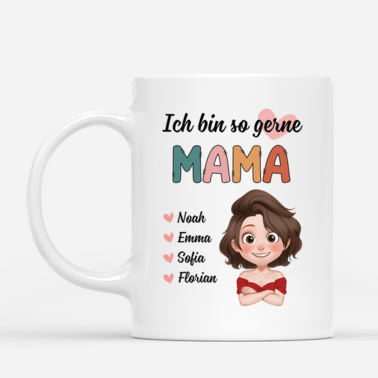 3957MGE1 ich bin so gerne mama cartoon personalisierte tasse fur mamas 3957M8N0A
