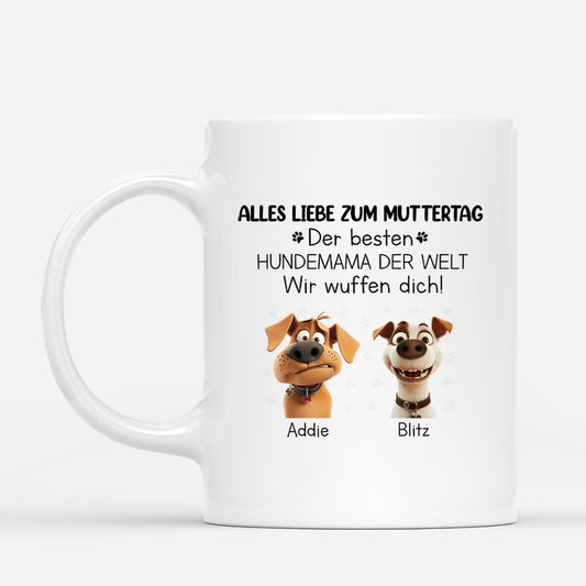 3969MGE1 alles liebe zum muttertag hundemama personalisierte hunde tasse 3969M8T5C