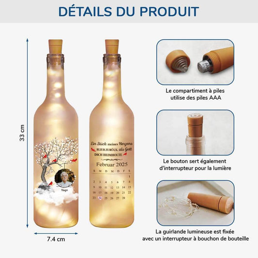 3971LGE2 ein stuck meines herzens blieb zuruck als gott dich heimholte personalisiertes geschenk flaschenlicht zur erinnerung 3971L3M5B