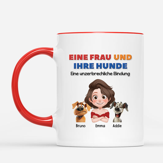 3976MGE2 ein junge und seine hunde eine unzerbrechliche bindung personalisierte hund tasse 3976M9H0C