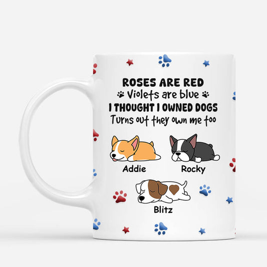 3979MGE1 ich bin der sklave meiner hunden lustige hunde tasse personalisiert 3979MKH5C