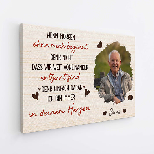 3988CGE2 ich bin immer in deinem herzen personalisierte leinwand zur erinnerung mit foto 3988CTT5I