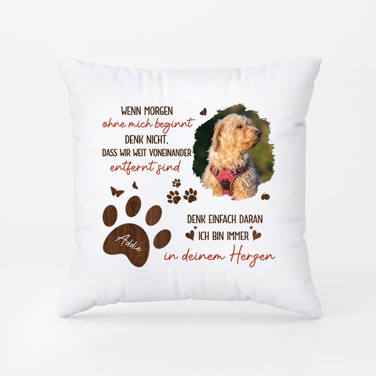 3988PGE2 ich bin immer in deinem herzen personalisiertes kissen fur haustierbesitzer zur erinnerung mit foto 3988PT45C