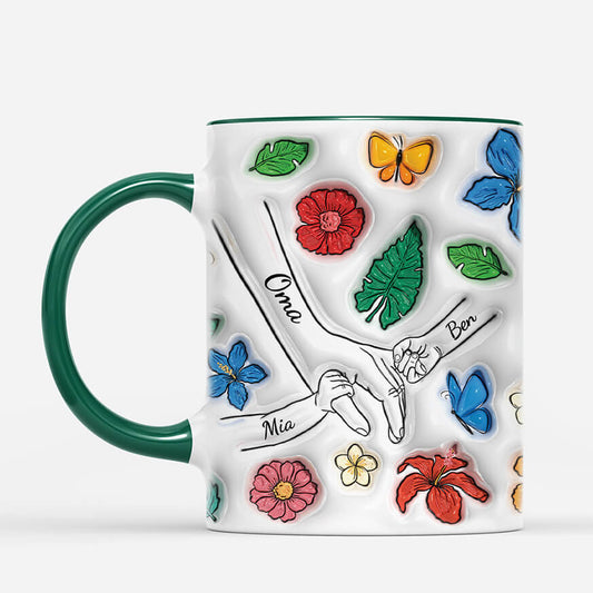 3994MGE2 3d druck effekt hand by hand mama und kinder personalisierte tasse fur omas 3994M3T5A