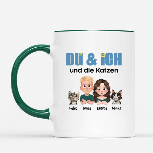 3996MGE2 du ich und die katze personalisierte tasse katze 3996MTK0D