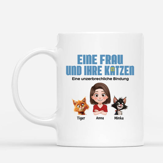 4003MGE1 eine frau und ihre katze personalisierte tasse fur katzenhalterin 4003MTK0D