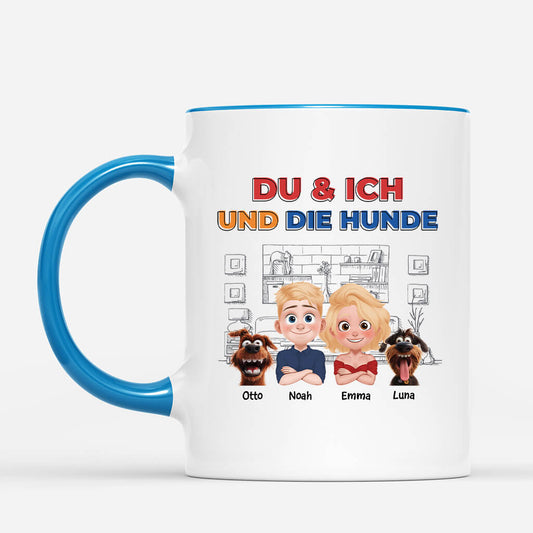 4038MGE2 du ich und der hund personalisierte tassen hund fur paare 4038MKH0C