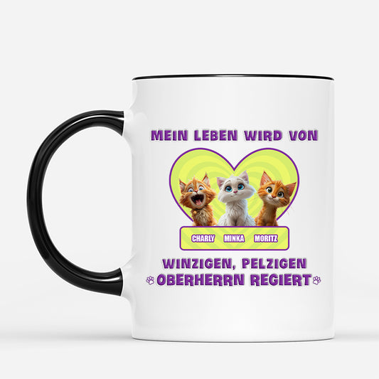 4057MGE2 mein leben wird von winzigen pelzigen oberherren regiert katzen tasse personalisiert_ 4057MKK5D