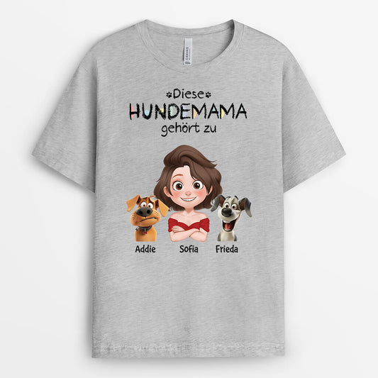 4071AGE1 diese hundemama gehort zu cartoon t shirt hund personalisiert 4071A8I0C