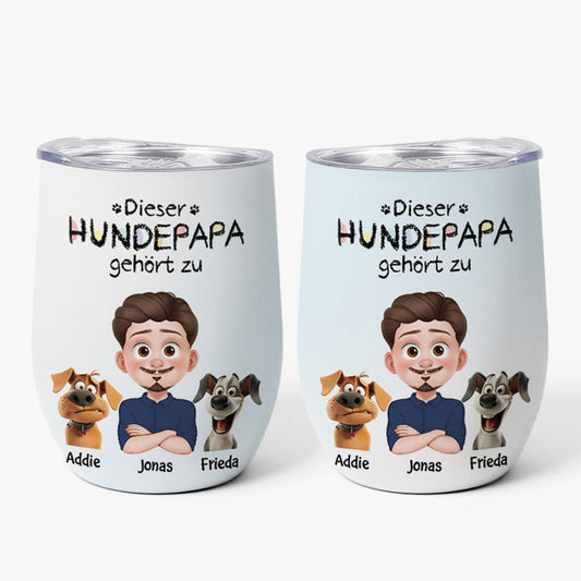 4071TGE1 dieser hundepapa gehort zu personalisierter weinbecher fur hundeliebhaber 4071T8I0C