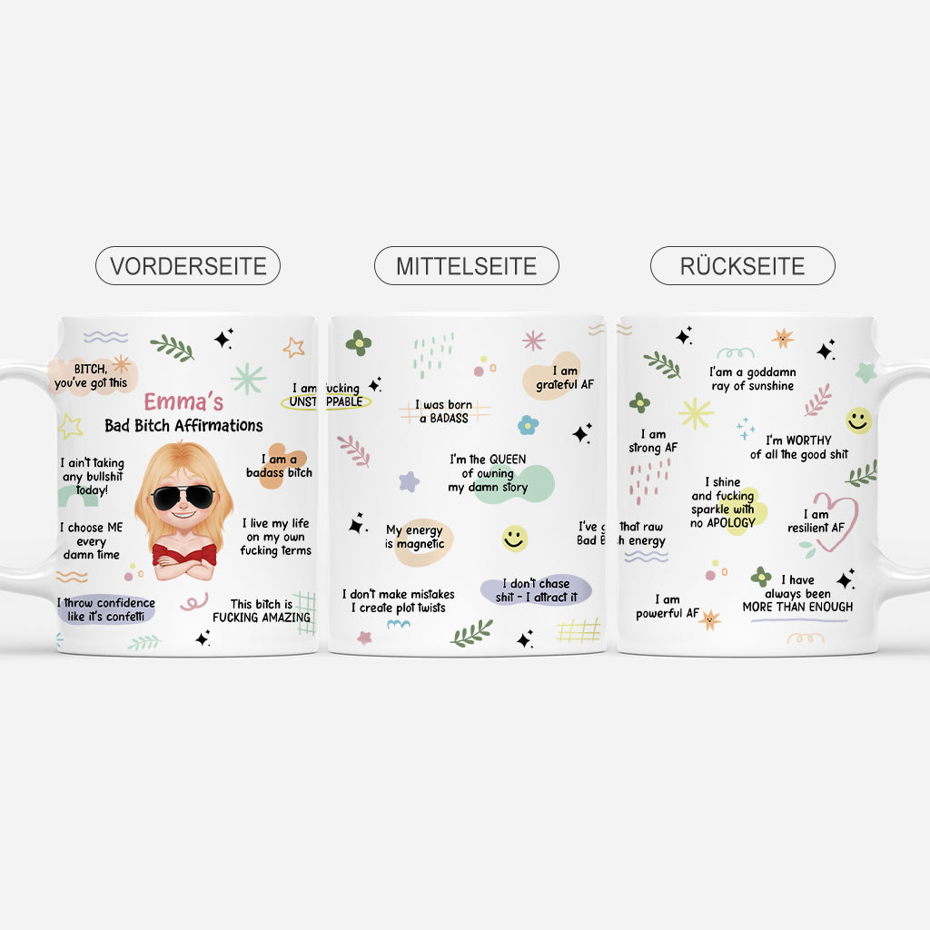 4097MGE1 selbstbewusste frau lustige tasse fur frauen personalisiert 4097M5H8A