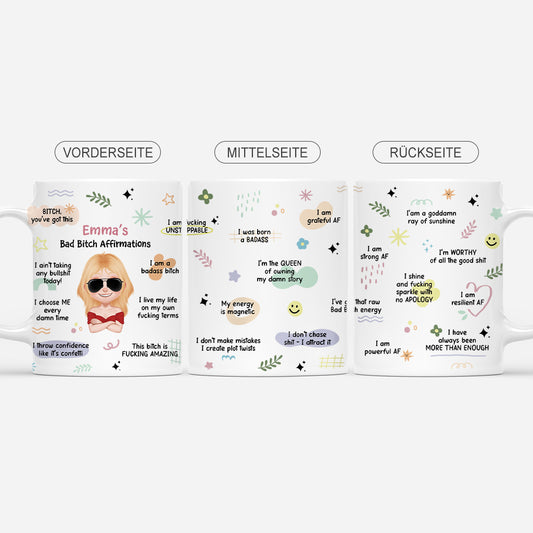 4097MGE1 selbstbewusste frau lustige tasse fur frauen personalisiert 4097M5H8A