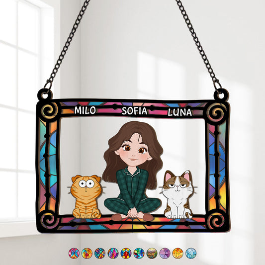 4102UGE1 ich und katzen sonnenfanger personalisiert fur katzenhalterin 4102U8L8D