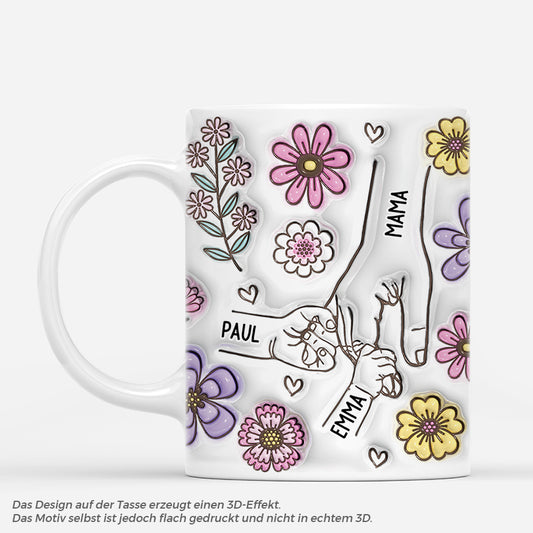 4122MGE1 3d druck effekt mama kinder blumen personalisierte tasse mama_ 4122M3K5A