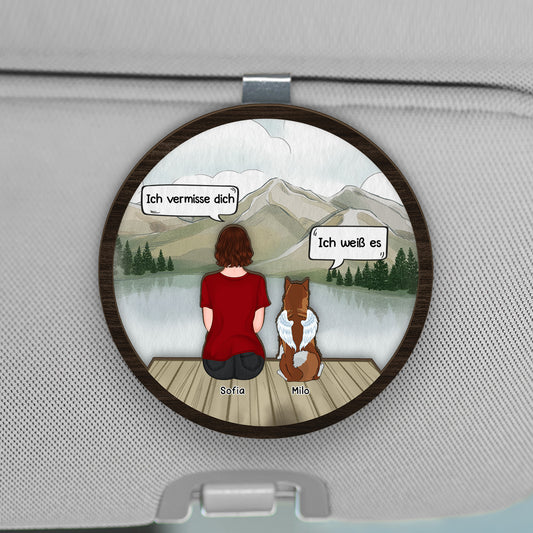 4129GGE1 dein licht wird immer leuchten personalisierter auto visier clip hunde zur erinnerung 4129GTL0C