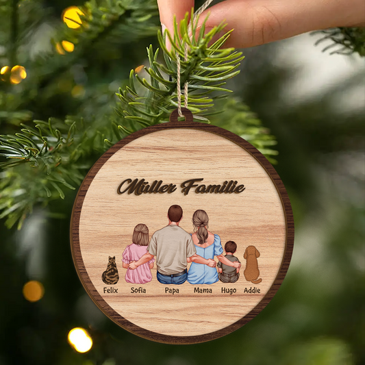 4130OGE2 familie personalisierte 2 schicht holz ornamente weihnachten 4130O6T5A_e5076399 f94e 4957 b62e c3c03c93fc54