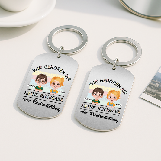 4143JGE2 keine ruckgabe oder ruckerstattung aluminium schlusselanhanger papa personalisiert_ 4143J8H0B