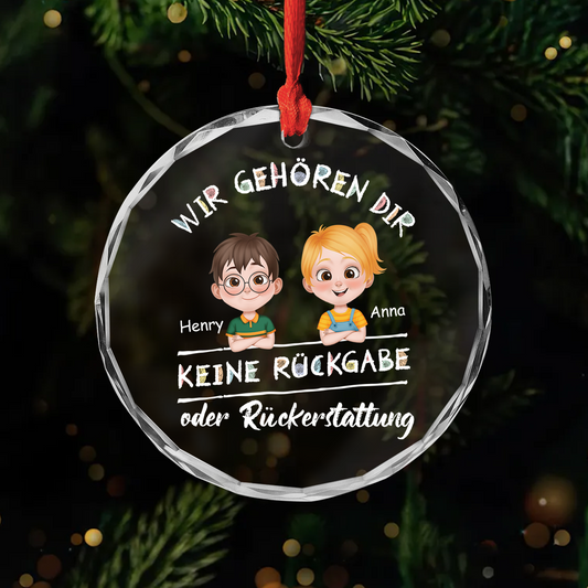 4143OGE1 keine ruckgabe oder ruckerstattung personalisierte glas ornamente papa lustig 4143O8H0B