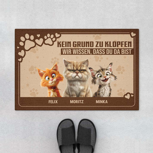 4153DGE1 kein grund zu klopfen wir wissen dass du da bist lustige fussmatte hunde personalisiert_ 4153D5T5C_b2199147 8da7 4045 bf46 8c7931f559bb