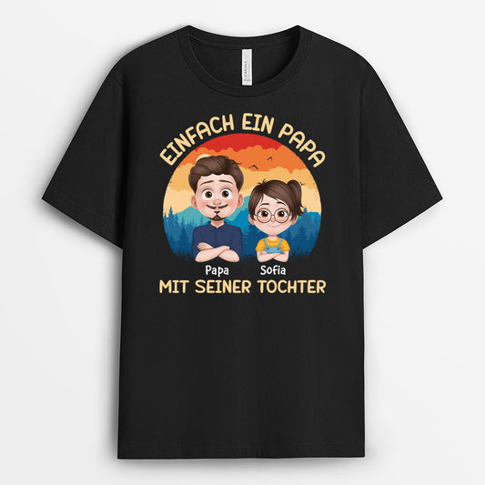 4168AGE1 einfach ein papa und sein madchen t shirt papa personalisiert_ cartoon 4168A6I0B