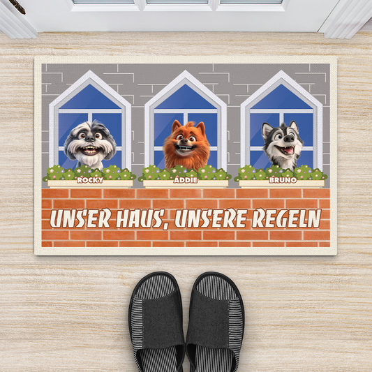 4198DGE2 hoffentlich gefallen dir die hunde cartoon fussmatte personalisiert hund_ 4198DKH5C