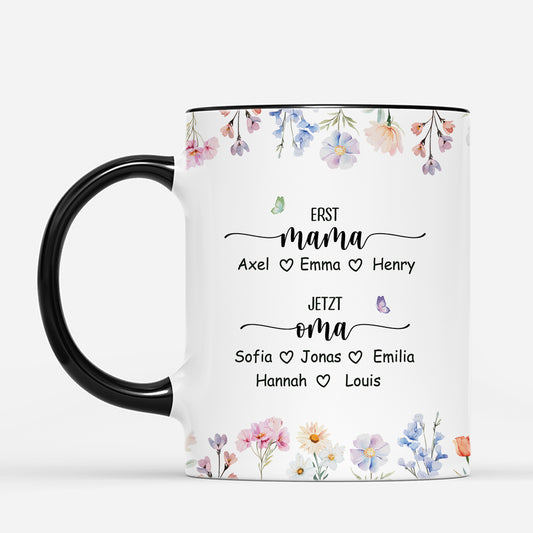 4200MGE2 zuerst mama jetzt oma blumen personalisierte tasse mama 4200M8I5A